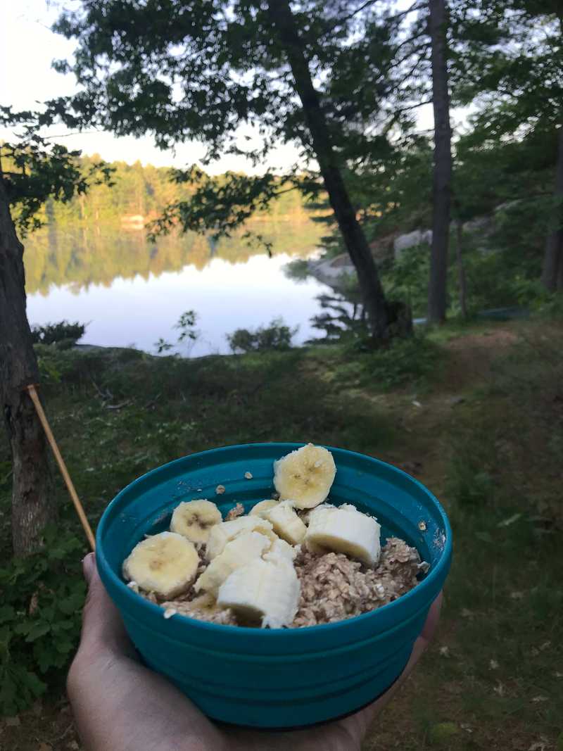 Breakfast at the campsite